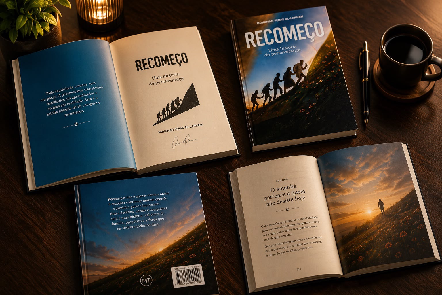 Exemplar impresso do livro Recomeço